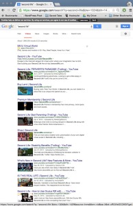 Google Videos Search Second Life