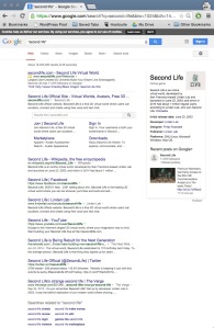 Google Web Search Second Life